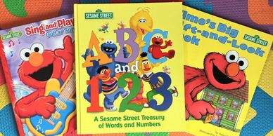 Sesame Street books encourage reading.