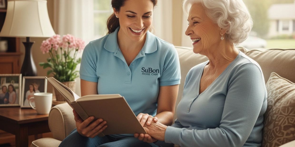 Caregiver providing compassionate personalized home care support to a senior in Northern Virginia