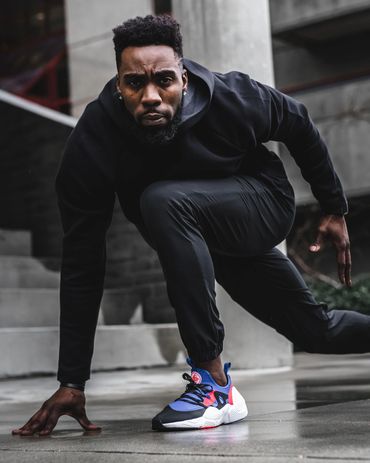 fitness athlete posing for photoshoot