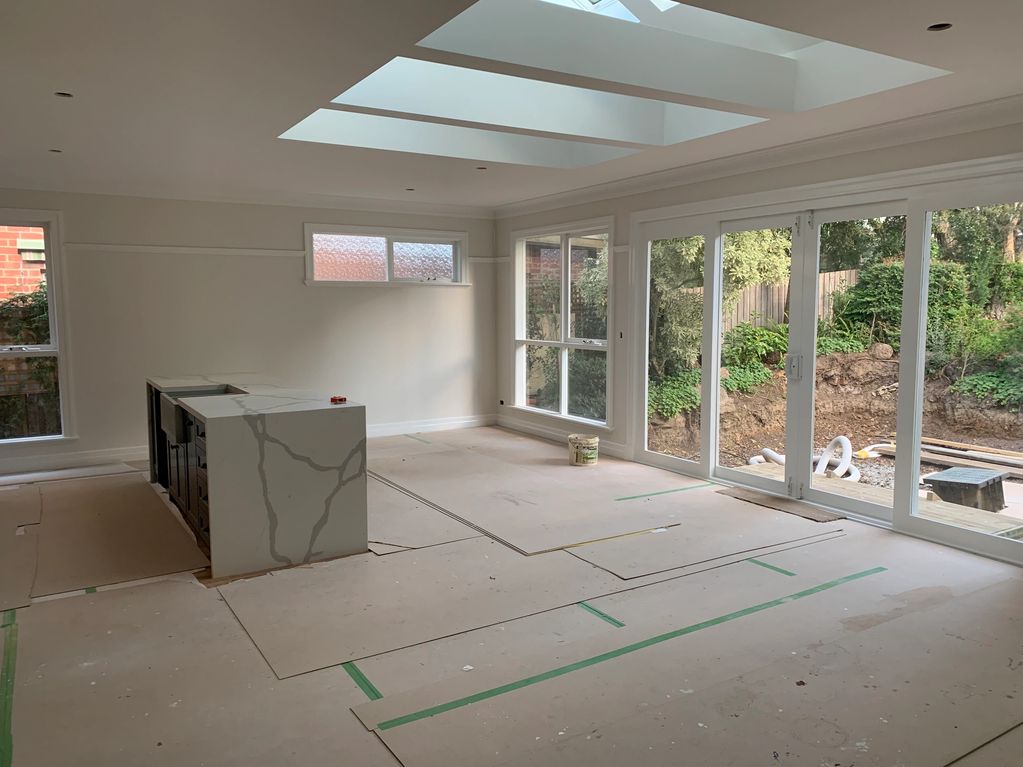 Clear Laminated safety glass Installed to customers new timber windows & doors in Rosanna