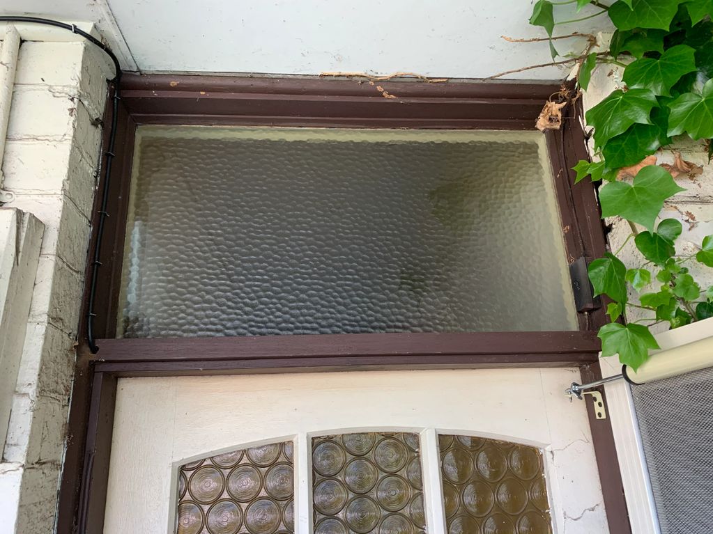Pattern Obscure safety glass replaced above front door in Fitzroy