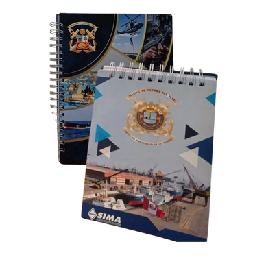 Material: Tapa dura, full color
Acabados: anillado doble ring
Material: Tapa dura