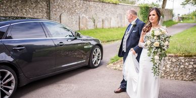 Bride wedding chauffeur service