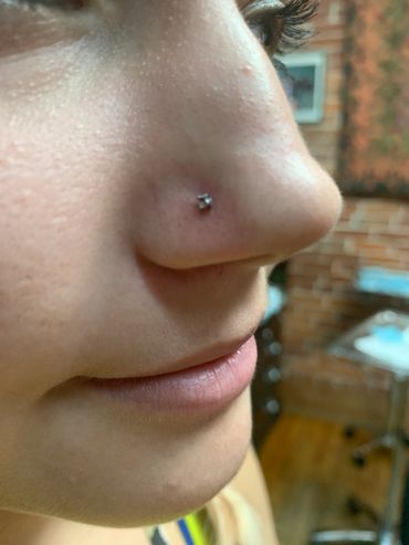 Nostril piercing by Stephen strange