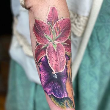 Floral tattoo by diana allen the bearde lady
