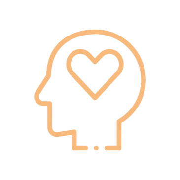 Head showing heart inside