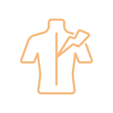 Back indicating pain area