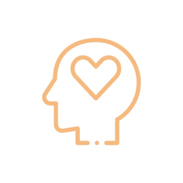 Head with heart inside
