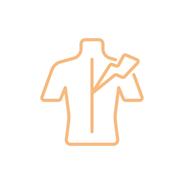 Back indicating area of pain