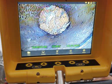 viewing screen on clog and leak detection equipment