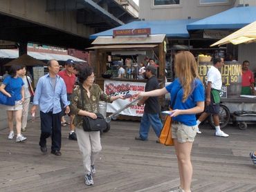 Chefs Stormy & Marti Mongiello working on & off stage for P&G with up to one million guests daily.