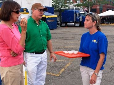 Chefs Stormy & Marti Mongiello working on & off stage for P&G with up to one million guests daily.