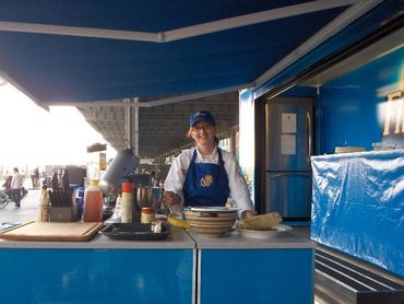 Chefs Stormy & Marti Mongiello working on & off stage for P&G with up to one million guests daily.