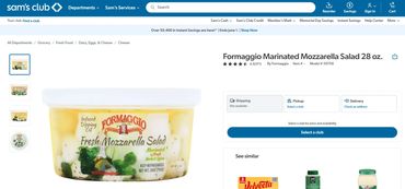 Cousin Anthony Mongiello's Formaggio Fresh Mozzarella Salad is sold in Walmart and Sam's Club.