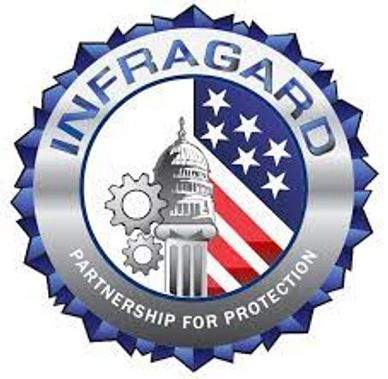 The red, white, and blue INFRAGARD logo is featured in a circle.