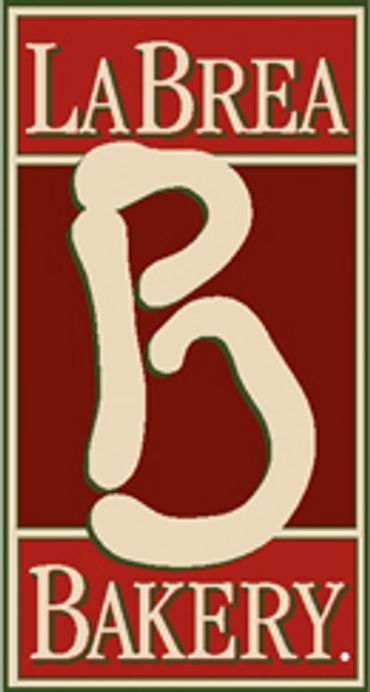 Our client LaBrea Bakery's logo in maroon and creme.