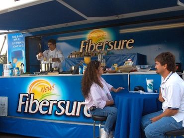 Chefs Stormy & Marti Mongiello working on & off stage for P&G with up to one million guests daily.