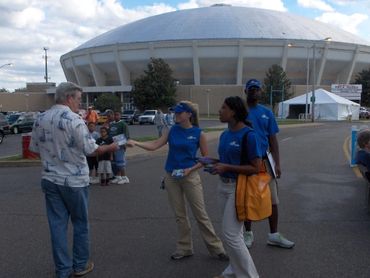 Chefs Stormy & Marti Mongiello working on & off stage for P&G with up to one million guests daily.