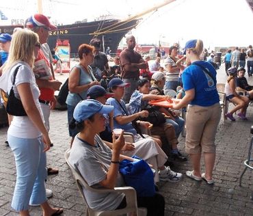 Chefs Stormy & Marti Mongiello working on & off stage for P&G with up to one million guests daily.