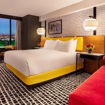 A Soho King room at the Africa Investment Summit inside the New York, New York Hotel.