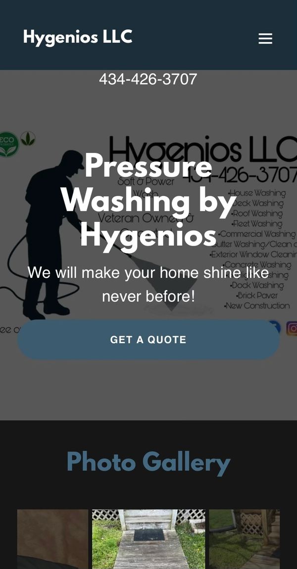 Hygenios LLC | Power Washing | Appomattox Va | www.hygenios.org