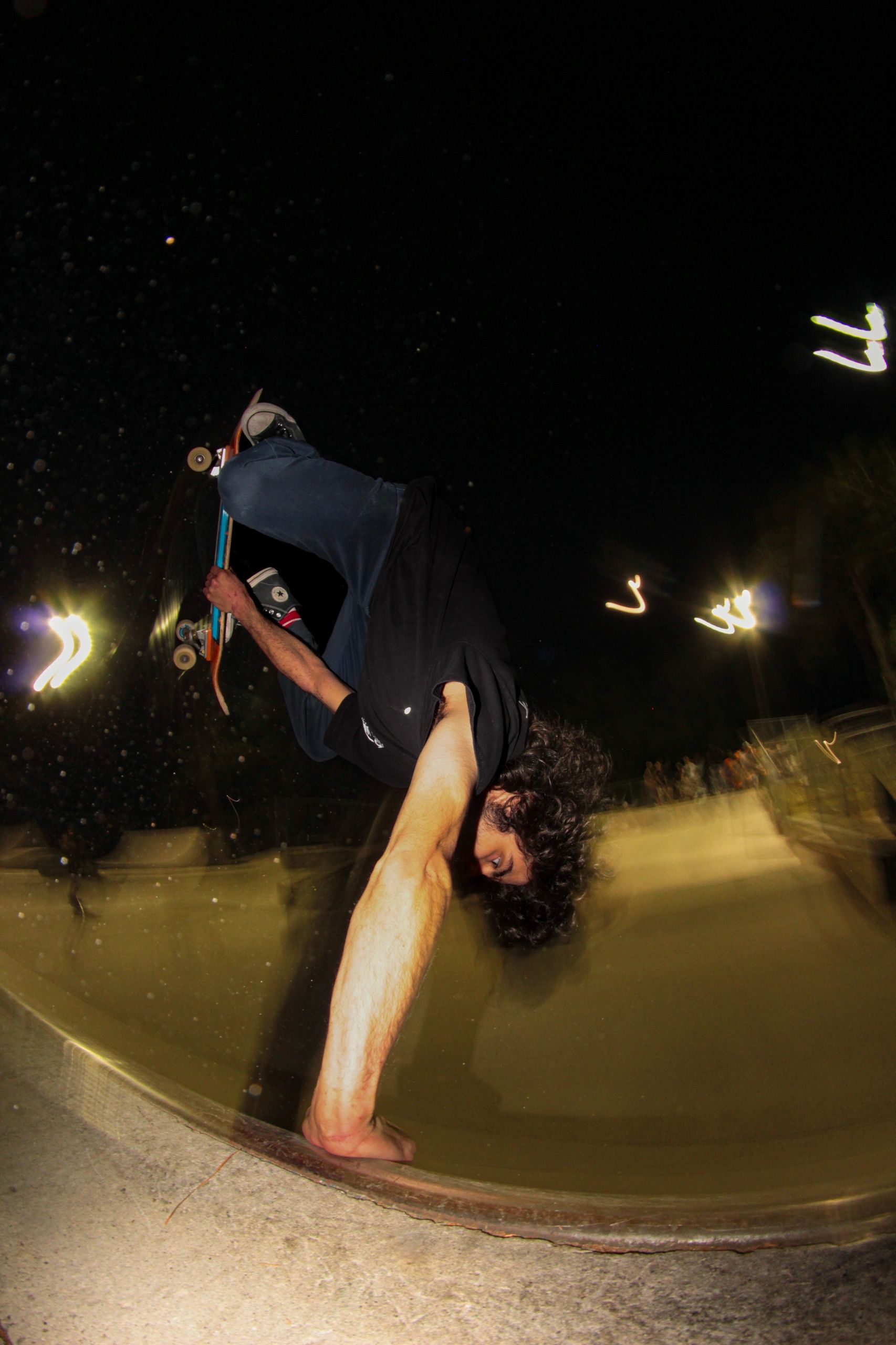 Dylan Peralta hand plant at Greenfield Grind Skate park in Wilmington N.C.