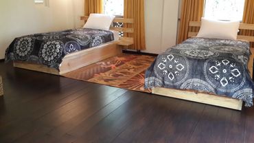 Second bedroom with 2 WIDE SINGLE BEDS