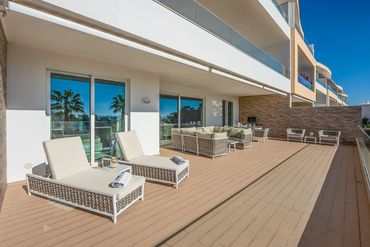 Two sun loungers to enjoy on the terrace