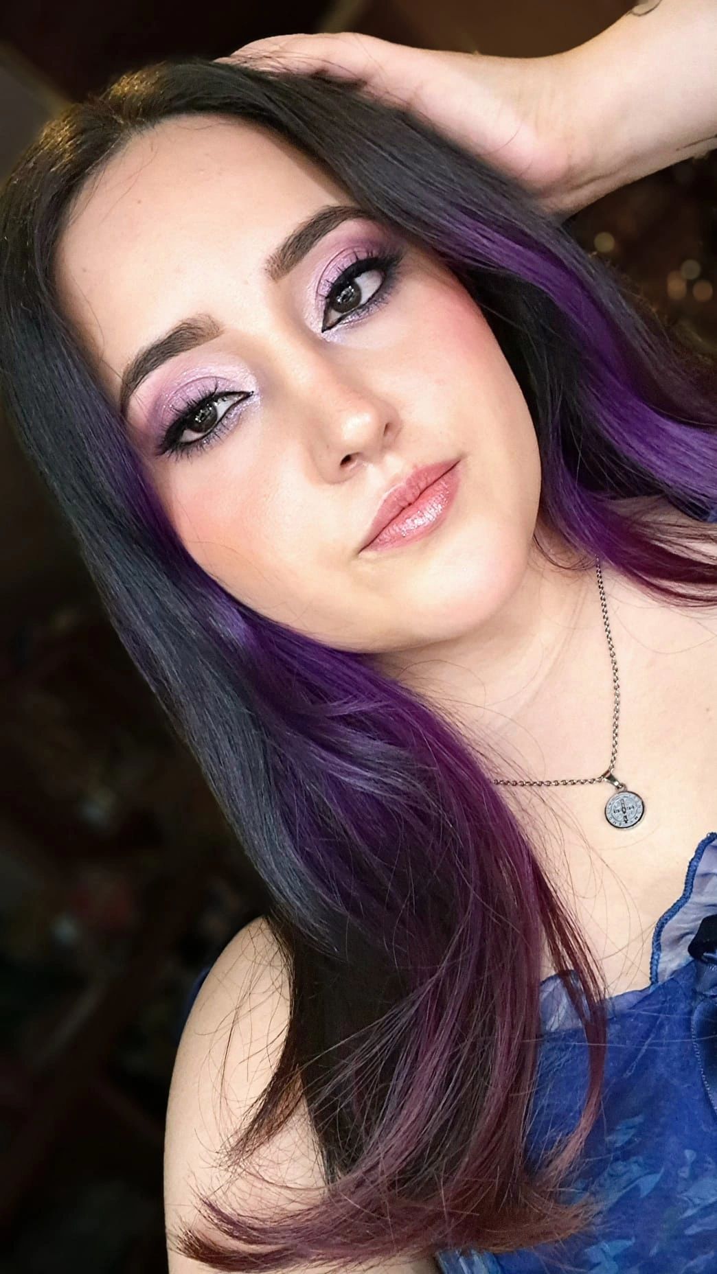 Purple makeup glam