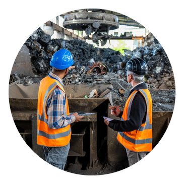 Process of recycling: sorting, separating & baling of various materials to be shipped to a mill wher