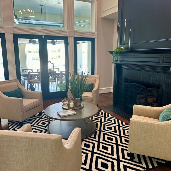 Image of a luxury living room with beautifully staged decor.