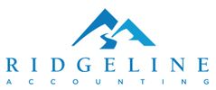 Ridgeline Accounting's logo featuring a blue mountain ridgeline above the company's name.