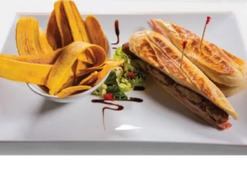 Sandwich de Croquetas, ham croquettes,  Havana Grill Las Vegas, Cuban Restaurant, Latin Restaurant