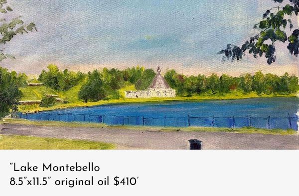 A beautiful painting of Lake Montebello 