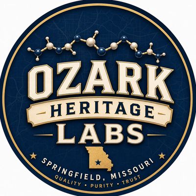 Logo for Ozark Heritage Labs in Springfield, Missouri.