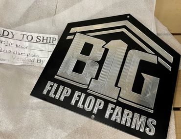 Sign CNC machined for a building