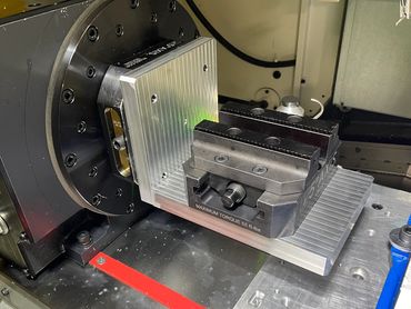 Robodrill 4th axis fixture with small vise