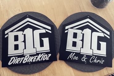 Custom powder coated CNC signs. Made from 6061 aluminum.