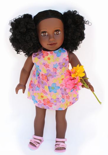 18" doll dresses, american girl doll clothes, 18 doll flower dress, 18" doll clothes