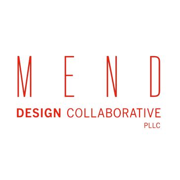 MEND Design Collaborative PLLC logo in red text on white background.