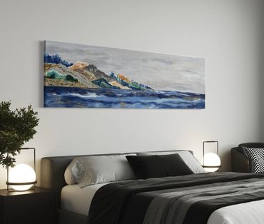 Ocean mountain painting