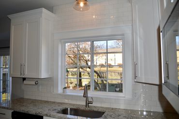 Kitchen tile backsplash installation