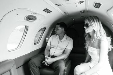Private airplane photography, engagement photography