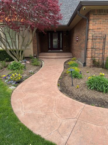stamped concrete cleaning pressure washing