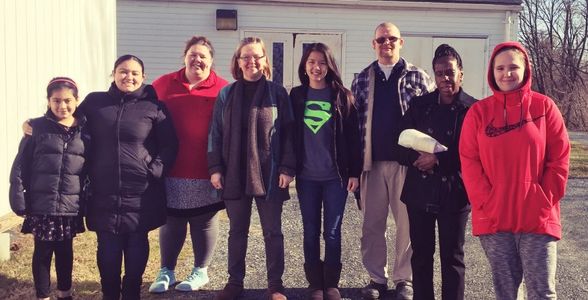 Friends helping at the pantry!