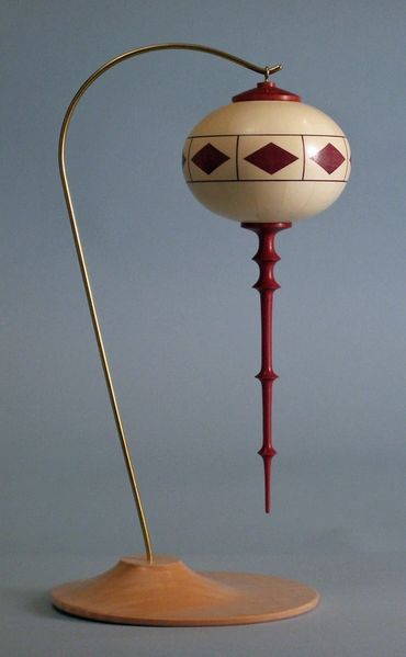 Christmas ornament, turned wood