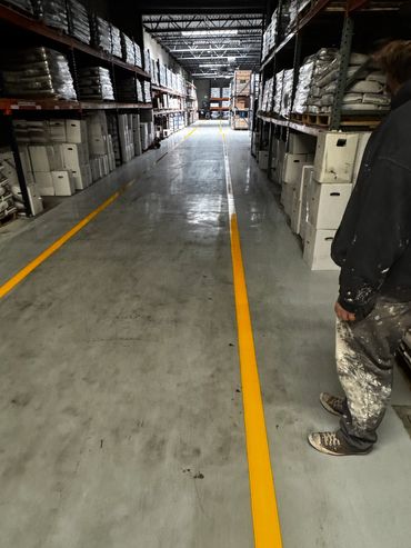Warehouse Striping in Midvale, UT.