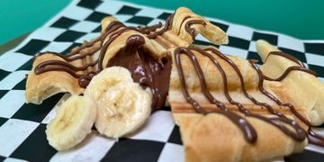 Banana Nutella Crepe on a Stick