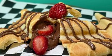 Strawberry Nutella Crepe on a Stick