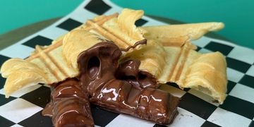 Kinder Bueno Crepe on a Stick